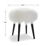 Wooly Sheepskin Accent Stool thumbnail 4