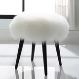 Wooly Sheepskin Accent Stool thumbnail 2