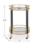 Dolly Round Bar Cart thumbnail 3