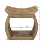 Connor Elm Accent Stool thumbnail 2