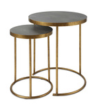 Aragon Brass Nesting Tables Set/2 thumbnail 1
