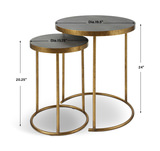 Aragon Brass Nesting Tables Set/2 thumbnail 2