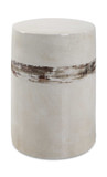 Comanche White Ceramic Garden Stool thumbnail 1