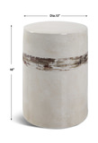 Comanche White Ceramic Garden Stool thumbnail 5