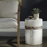 Comanche White Ceramic Garden Stool thumbnail 6