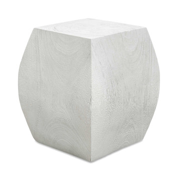 Grove Ivory Wooden Accent Stool