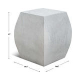 Grove Ivory Wooden Accent Stool thumbnail 2