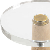 Niari Travertine Drink Table thumbnail 2
