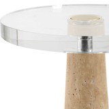 Niari Travertine Drink Table thumbnail 3