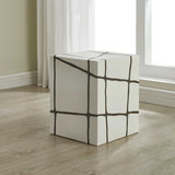 Rocklyn White Cube Garden Stool thumbnail 2