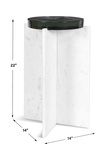 Olina Marble Outdoor Accent Table thumbnail 2