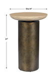 Oslo Brass Outdoor Accent Table thumbnail 3
