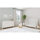 Keepsake 2-In-1 Crib, Dresser, Topper With Mattress - White thumbnail 2