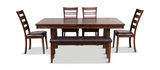 Kona Dining Table with 4 Chairs and Bench thumbnail 2