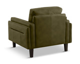 Whinny Leather Chair - Olive Green  thumbnail 3