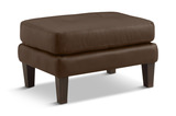 Whinny Leather Ottoman - Brown  thumbnail 1