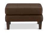 Whinny Leather Ottoman - Brown  thumbnail 2