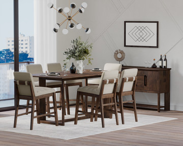 Ronan Counter Table With 4 Stools
