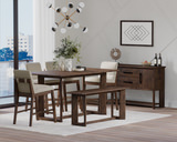 Ronan Counter Table With 4 Stools And Bench thumbnail 2