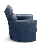 Stuart Leather Power Recliner - Navy thumbnail 4