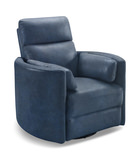 Stuart Leather Power Recliner - Navy thumbnail 1