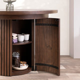 Transformer Round Walnut Table With 4 Stacking Chairs thumbnail 6