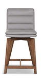 Brookedge Grey Leather Counter Stool thumbnail 2