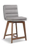 Brookedge Grey Leather Counter Stool thumbnail 1