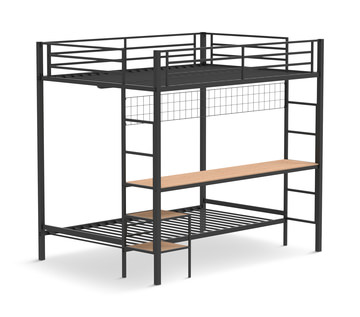 Trevar Full Over Twin Bunk - Black
