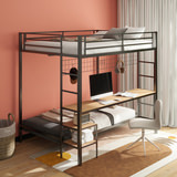 Trevar Full Over Twin Bunk - Black thumbnail 2