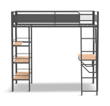 Trevar Twin Loft With Desk - Black thumbnail 3