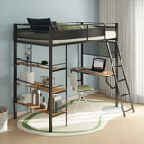 Trevar Twin Loft With Desk - Black thumbnail 2