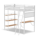 Trevar Twin Loft With Desk - White thumbnail 5