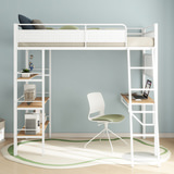 Trevar Twin Loft With Desk - White thumbnail 3