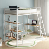 Trevar Twin Loft With Desk - White thumbnail 2