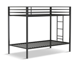 Trevar Twin Over Twin Bunk Bed - Black thumbnail 1