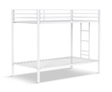 Trevar Twin Over Twin Bunk Bed - White thumbnail 1