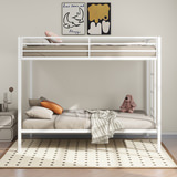 Trevar Twin Over Twin Bunk Bed - White thumbnail 3