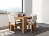 Transformer Scandinavian Oak Extension Table With 4 Stack Chairs  thumbnail 2