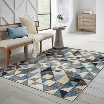 Heritage Blue/Grey Scope Area Rug - 5′3″ X 7′8″
