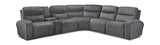 Top Notch 6 Piece Modular Sectional With 3 Reclining Seats thumbnail 1