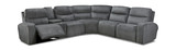 Top Notch 6 Piece Modular Sectional With 3 Reclining Seats thumbnail 2