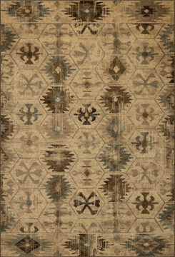 Heritage Ivory/Blue Southwest Area Rug - 2′2″ X 7′11″
