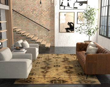 Heritage Ivory/Blue Southwest Area Rug - 2′2″ X 7′11″