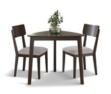 Ezra Triangle Table And 2 Chairs - Rich Merlot thumbnail 1