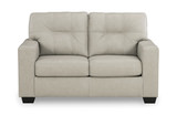 Evie Leather Loveseat thumbnail 1