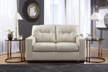 Evie Leather Loveseat