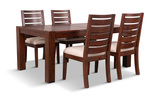 Emerson Solid Mahogany Salvage Leg Table With 4 Chairs thumbnail 5