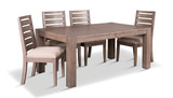 Emerson Solid Mahogany Dark Taupe Leg Table With 4 Chairs thumbnail 1