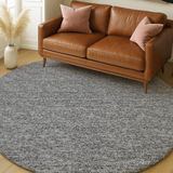 Voyage 2 Gray Washable Area Rug - 8′0″ Round thumbnail 2